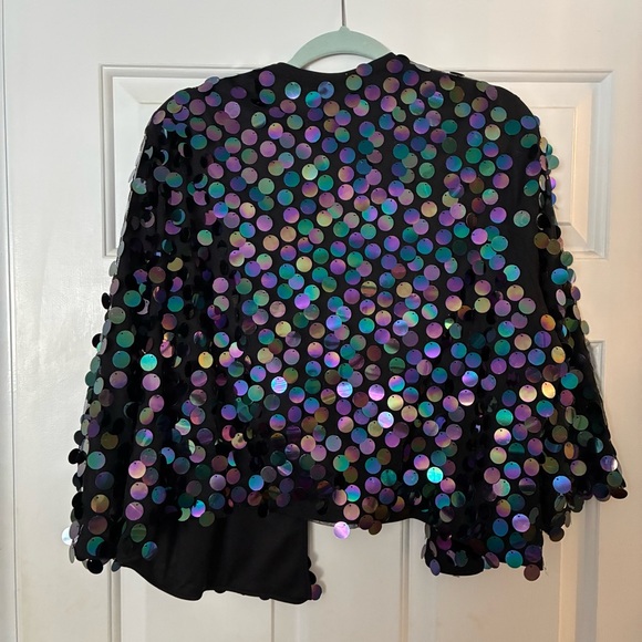 Torrid Iridescent Sequin Lightweight Topper/ Kimono Cover Up - Picture 5 of 5